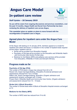 Angus Care Model In-Patient Care Review