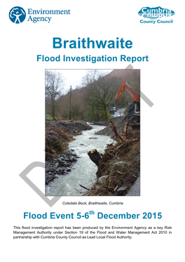 Braithwaite Flood Investigation Report