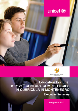 Key 21 Century Competencies in Curricula in Montenegro