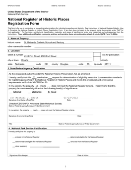 National Register of Historic Places Registration Form