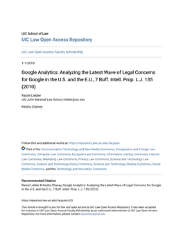 Google Analytics: Analyzing the Latest Wave of Legal Concerns for Google in the U.S