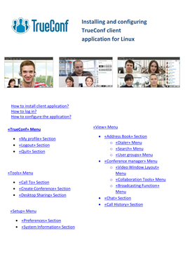Installing and Configuring Trueconf Client Application for Linux