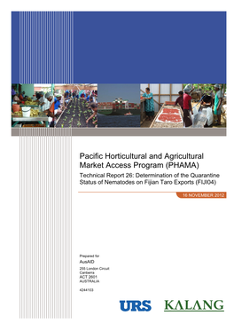 Pacific Horticultural and Agricultural Market Access
