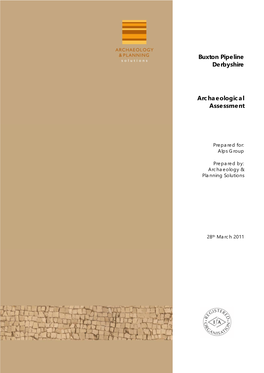 Buxton Pipeline Derbyshire Archaeological Assessment