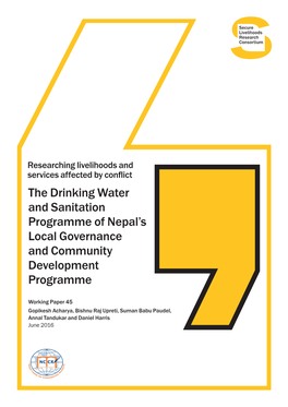 The Drinking Water and Sanitation Programme of Nepal's Local