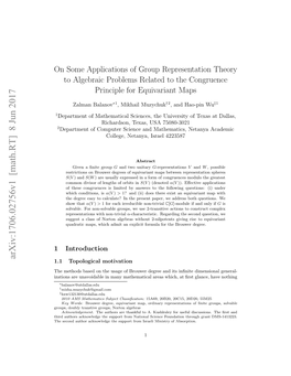 On Some Applications of Group Representation Theory to Algebraic