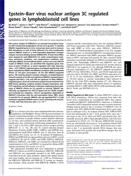 Epstein–Barr Virus Nuclear Antigen 3C Regulated Genes in Lymphoblastoid Cell Lines