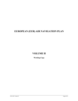 European (Eur) Air Navigation Plan