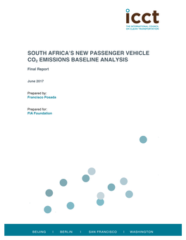 South Africa’S New Passenger Vehicle Co2 Emissions Baseline Analysis