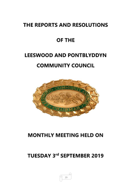 Community Council Minutes 03.09.2019