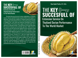 THE KEY SUCCESFULL of Extension Service on Thailand Durian Performance to the World Market