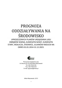 Prognoza Oddziaływania Na Środowisko