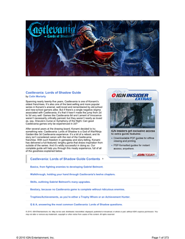 Castlevania: Lords of Shadow Guide by Colin Moriarty