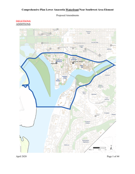 Comprehensive Plan Lower Anacostia Waterfront/Near Southwest Area Element DELETIONS ADDITIONS