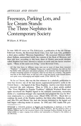 The Three Nephites in Contemporary Society