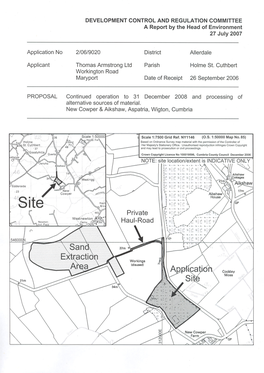 (Item 8) Application No. 2-06-9020 New Cowper Sand Quarry