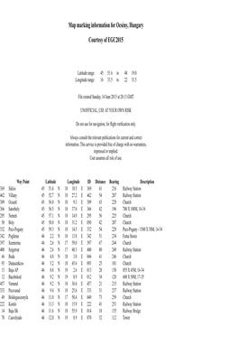 Map Marking Information for Ocsény, Hungary Courtesy of EGC2015