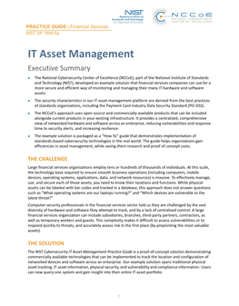 IT Asset Management Executive Summary