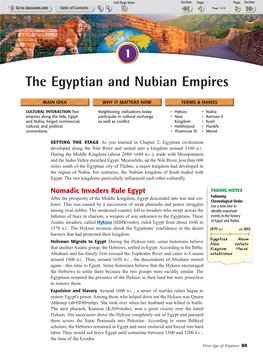 The Egyptian and Nubian Empires