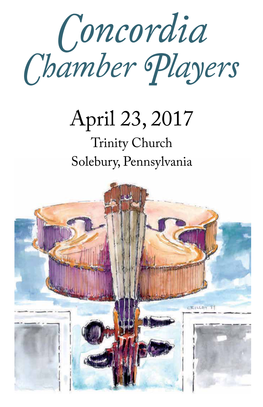 April 23, 2017 Trinity Church Solebury, Pennsylvania a Year-Round, Indoor Community Market Located in the Picturesque River Town of Stockton, New Jersey