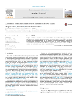 Automated Width Measurements of Martian Dust Devil Tracks