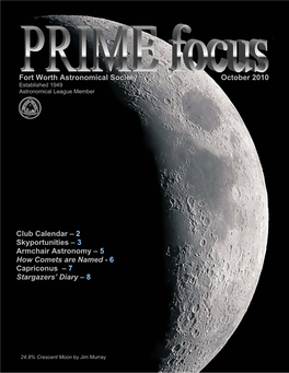 Fort Worth Astronomical Society October 2010 Club Calendar – 2