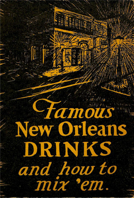 New Orleans DRINKS and How to Mix 