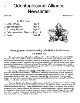 February 2011 Newsletter