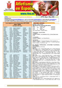 (17) Mayo / May 2008 Los Mejores De La Temporada 2007/2008