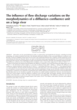 The Influence of Flow Discharge Variations on the Morphodynamics of a Diffluence–Confluence Unit on a Large River