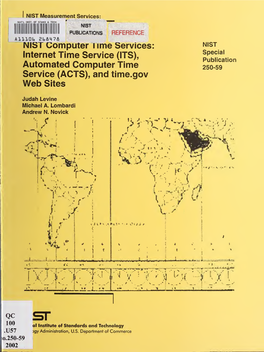 (ITS), Automated Computer Time Service (ACTS), and Time.Gov Web Sites