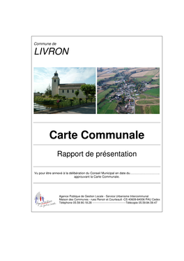 LIVRON Carte Communale