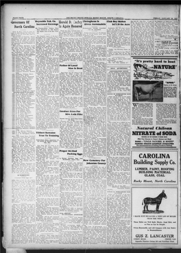 CAROLINA FRIDAY, JANUARY 29, 1937 Reynolds Tob