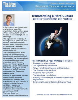 Transforming a Hero Culture Inteq Whitepaper