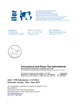 Conscience and Peace Tax International