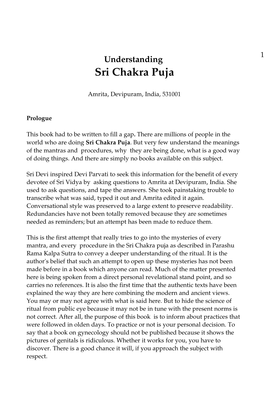 Sri Chakra Puja