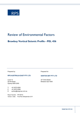 Review of Environmental Factors