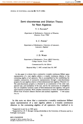 Semi-Discreteness and Dilation Theory for Nest Algebras