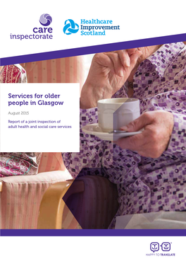 Services for Older People in Glasgow