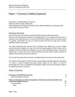 Fintech Lab Paper Fiat and Digital Currencies a Study on Volatility