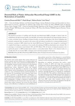 Potential Role of Native Arbuscular Mycorrhizal Fungi (AMF) in the Restoration of Laurisilva