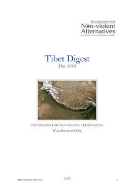 2016 May Tibet Digest