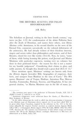 The Historia Augusta and Pagan Historiography A.R