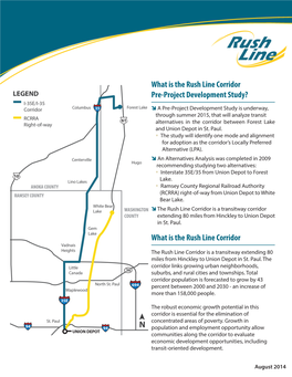 What Is the Rush Line Corridor Pre-Project Development Study?