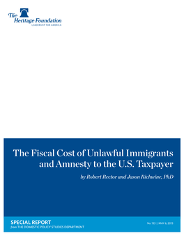 Cost of Unlawful Immigrants to the U.S. Taxpayers