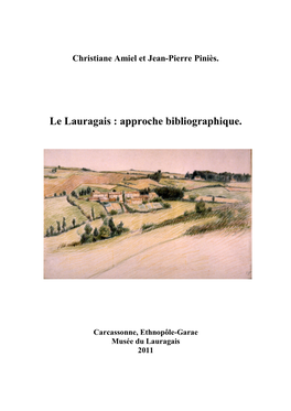 Le Lauragais : Approche Bibliographique