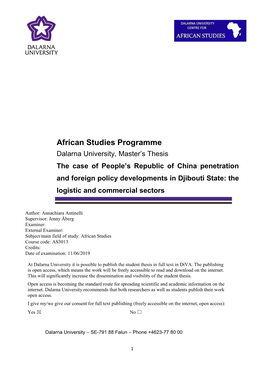African Studies Programme
