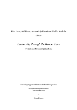 Leadership Through the Gender Lens