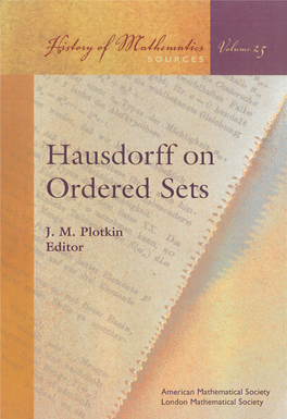 Hausdorff on Ordered Sets