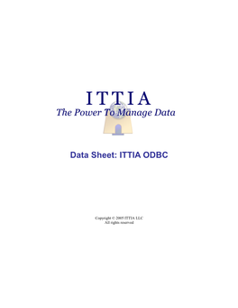 Data Sheet: ITTIA ODBC